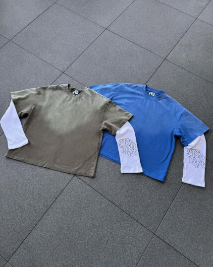 Mertra Sweatshirt Set Green & Blue Set
